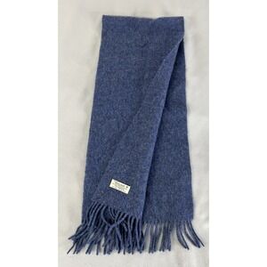 Scarf by JOHN HANLY & CO. - Made in Ireland - Blue Wool 48"x 11"
